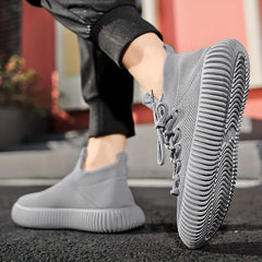 Men's Slip on Sneakers With Laces Lightweight Athletic Shoes