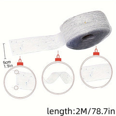 2m Mesh Ribbon Transparent Christmas Ribbon for Gift Wrapping DIY Crafts