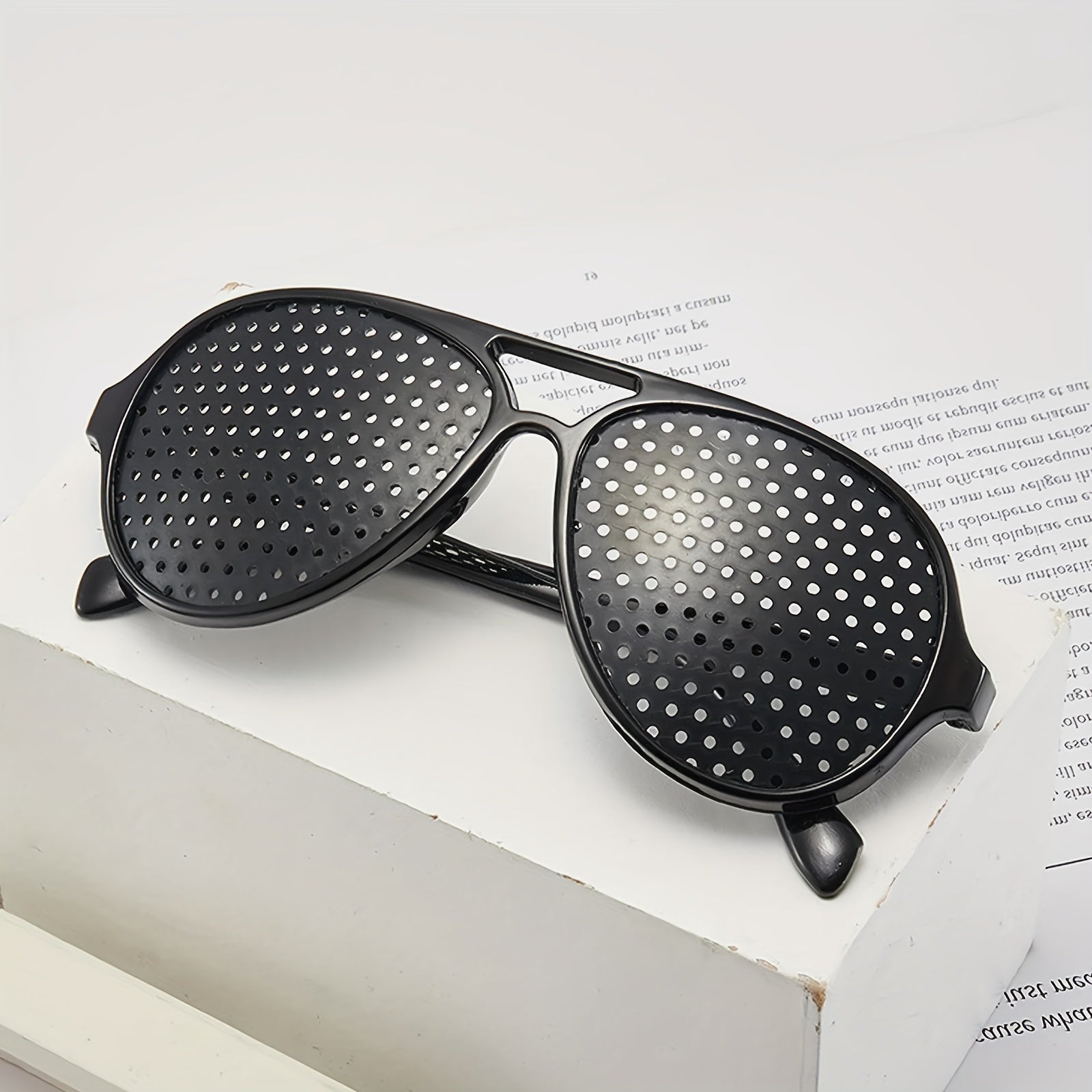 Classic Needle Hole Glasses For Men Women Daily Decors