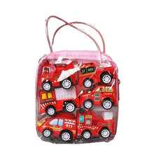6 Pack Mini Fire Truck Rubber Band Toy Set for Kids 6 8 Years