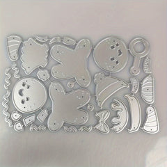 1Pc Christmas Gingerbread Man Metal Cutting Dies Stencil For DIY Scrapbooking