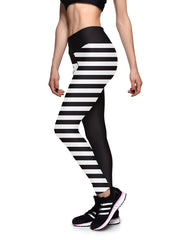 Skull Print High Rise Yoga Pants for Women
