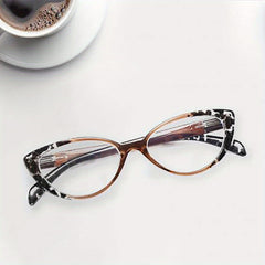 Cat Eye Reading Glasses Women Light Blocking Readers Spring Hinge Anti Glare UV