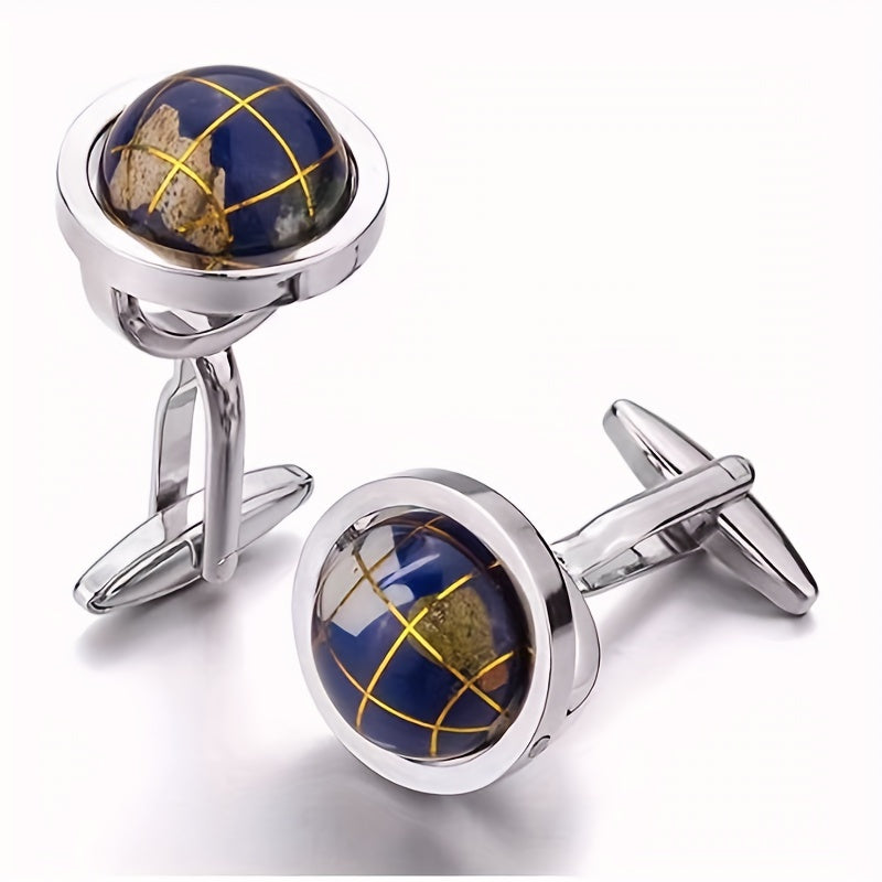 Men's Earth Cufflinks Clothing Buttons