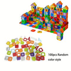 Colorful Large House Building Blocks with Window Creative House Building Toy