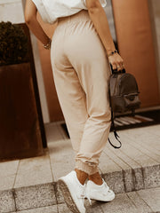 Elastic Waist Pants Long Length Summer Workout Pants Women's Clothing
