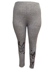 Casual Butterfly Print Skinny Leggings