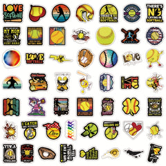 Softball Stickers Vinyl Waterproof Decal for Girls Water Bottles Laptop Car