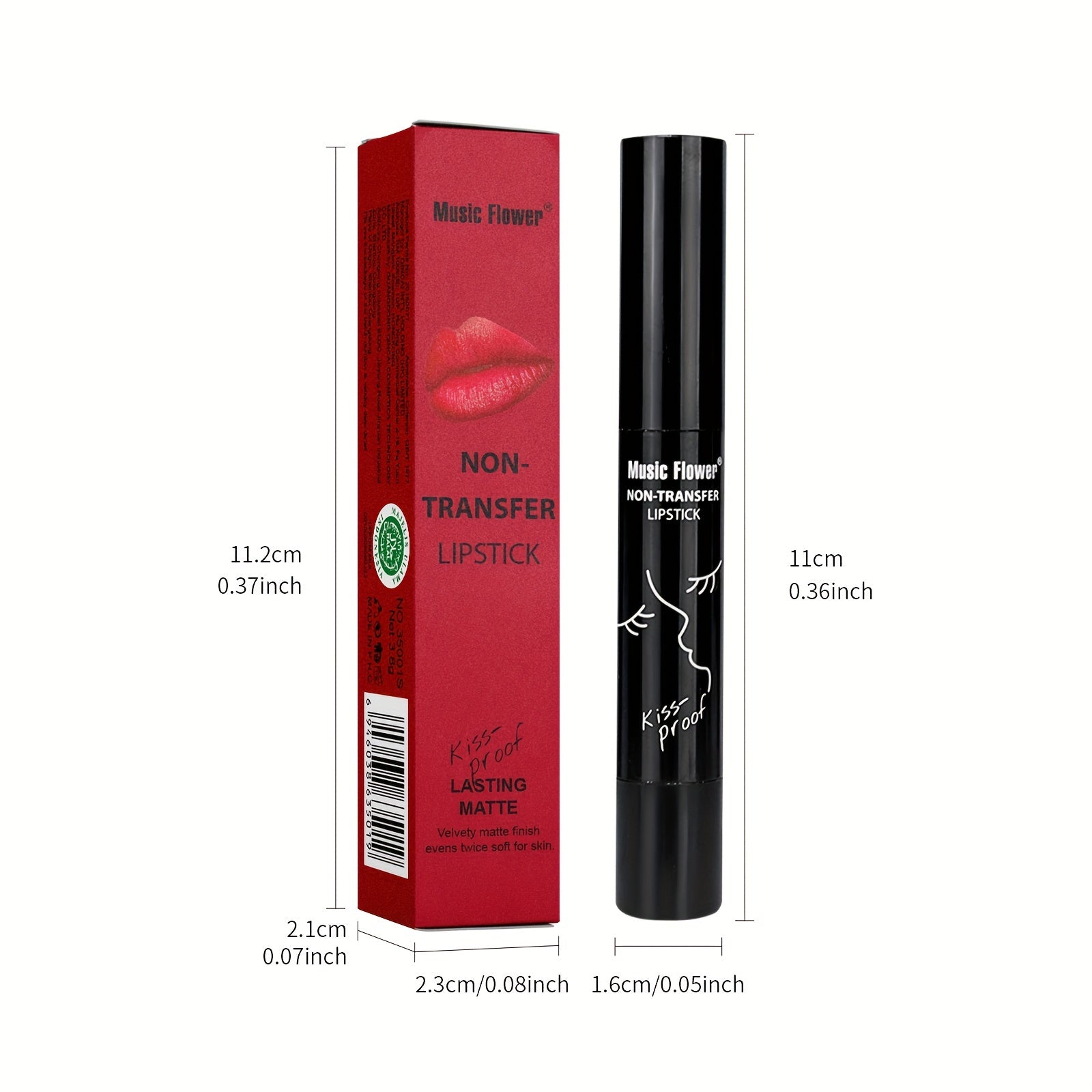 Vegan Matte Lipstick Long Lasting Waterproof Velvet Texture 12 Red Series