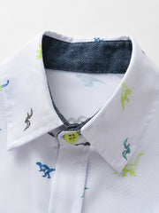 2pcs Bowtie Shirt & Overalls Set for Boys