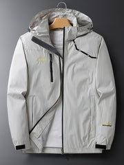 Waterproof Hooded Jacket Full Zipper Climbing Coat