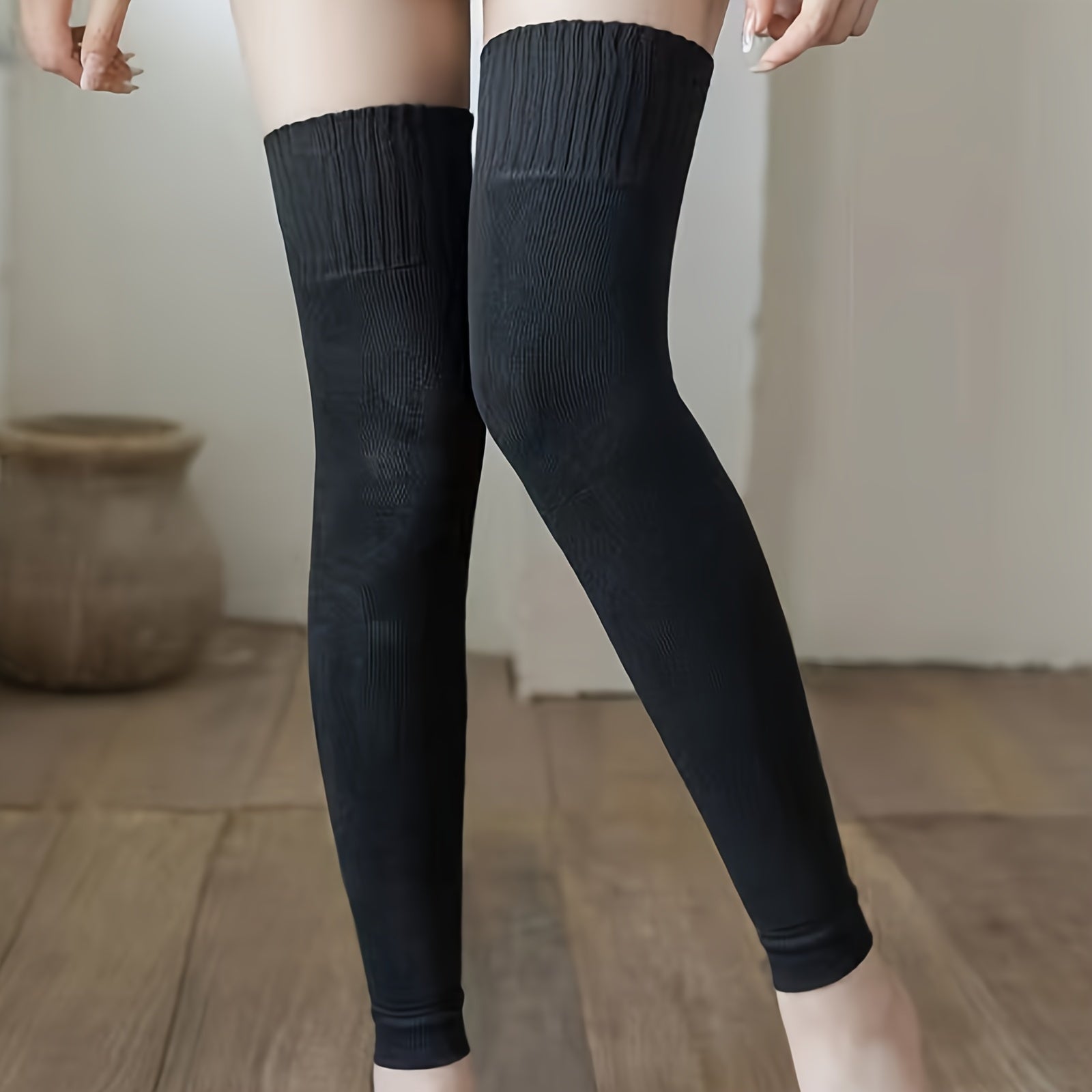 Women's Thigh High Leg Warmers Footless Tights Stockings