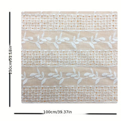 Cotton Base Hollow Embroidery Fabric 3D Dress Perforated Lace Fabric 1m