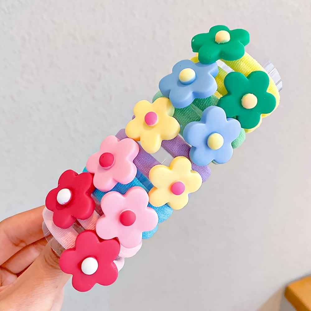 10pcs Sunflower Hair Tie Rope for Girls Kids