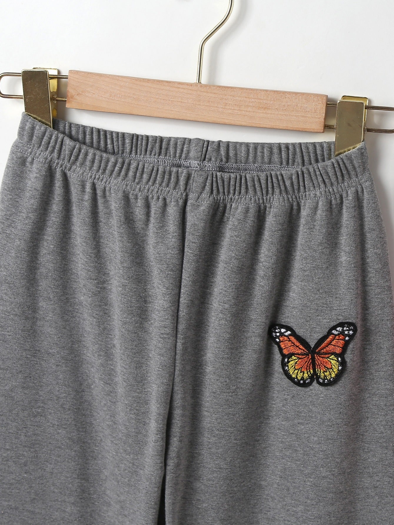 Girls Butterfly Print Wide Leg Sweatpants