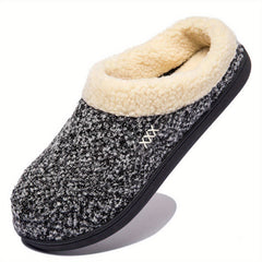 Men's Warm Slip On Slippers, Assorted Colors