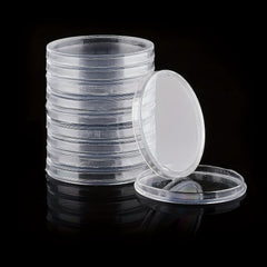 20pcs Coin Holder Capsules Clear Round Plastic Coin Container Case