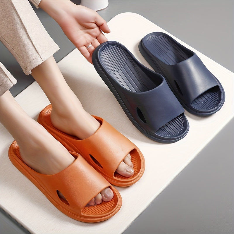 Women's Solid Pillow Slippers Non Slip Platform Shoes