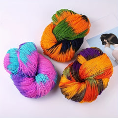 Fancy Segment Dyed Acrylic Wool Yarn Medium Thick Hook Shoe Thread 50g
