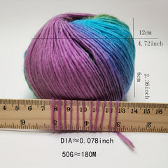 2pcs Colored Yarn Hand Knitting Yarn Crochet Yarn - 100g