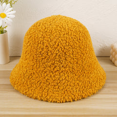Adult Fluffy Bucket Hat Outdoor Sport Hats Winter Spring Autumn Valentines