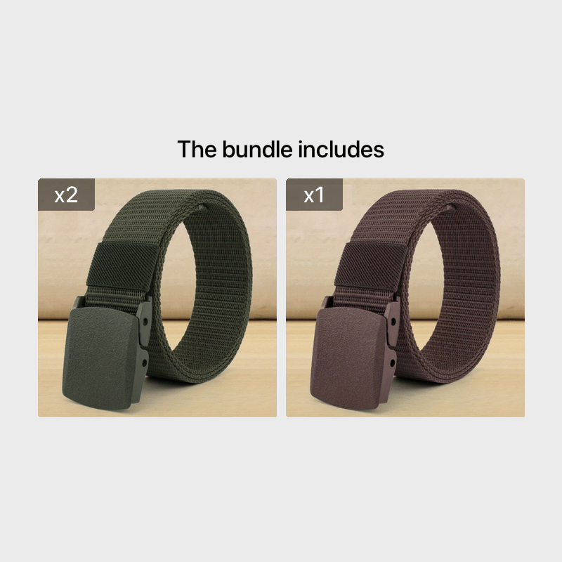 Men's Nylon Automatic Belt Canvas Webbing Tactical Belt