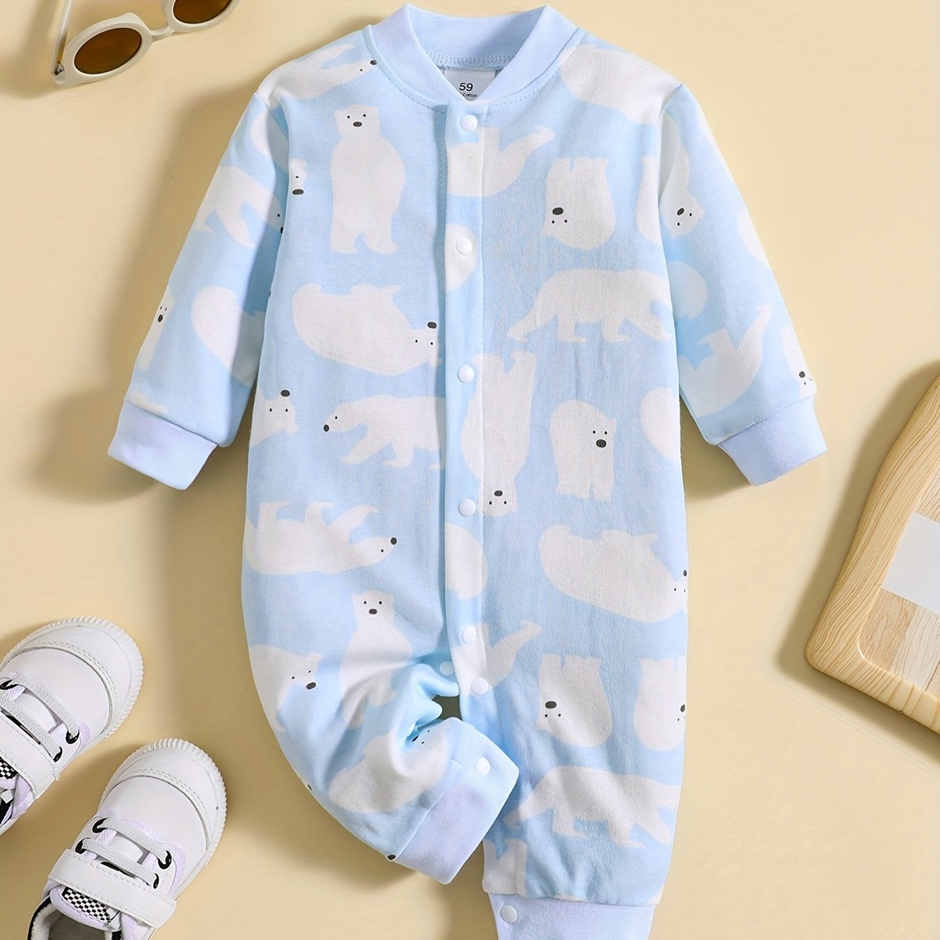 Cute Cartoon Printed Cotton Baby Romper
