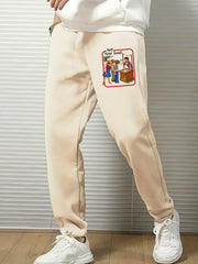 Men's Anime Graphic Sweatpants Drawstring Elastic Waist