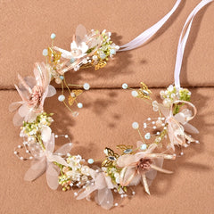 Flowers Butterfly Wreath Princess Hair Accessories