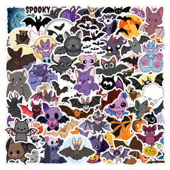 60pcs Cartoon Animals Bat Stickers Vinyl PVC Decorations For Party Supplies Gift