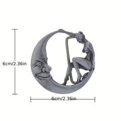 Moon Beauty Belt Buckle - Novelty Fashion Accessory