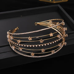 Faux Pearl Rhinestone Crown Headband Wedding Bride Tiara