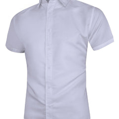 Men's Business Formal Short Sleeve Button Up Shirt