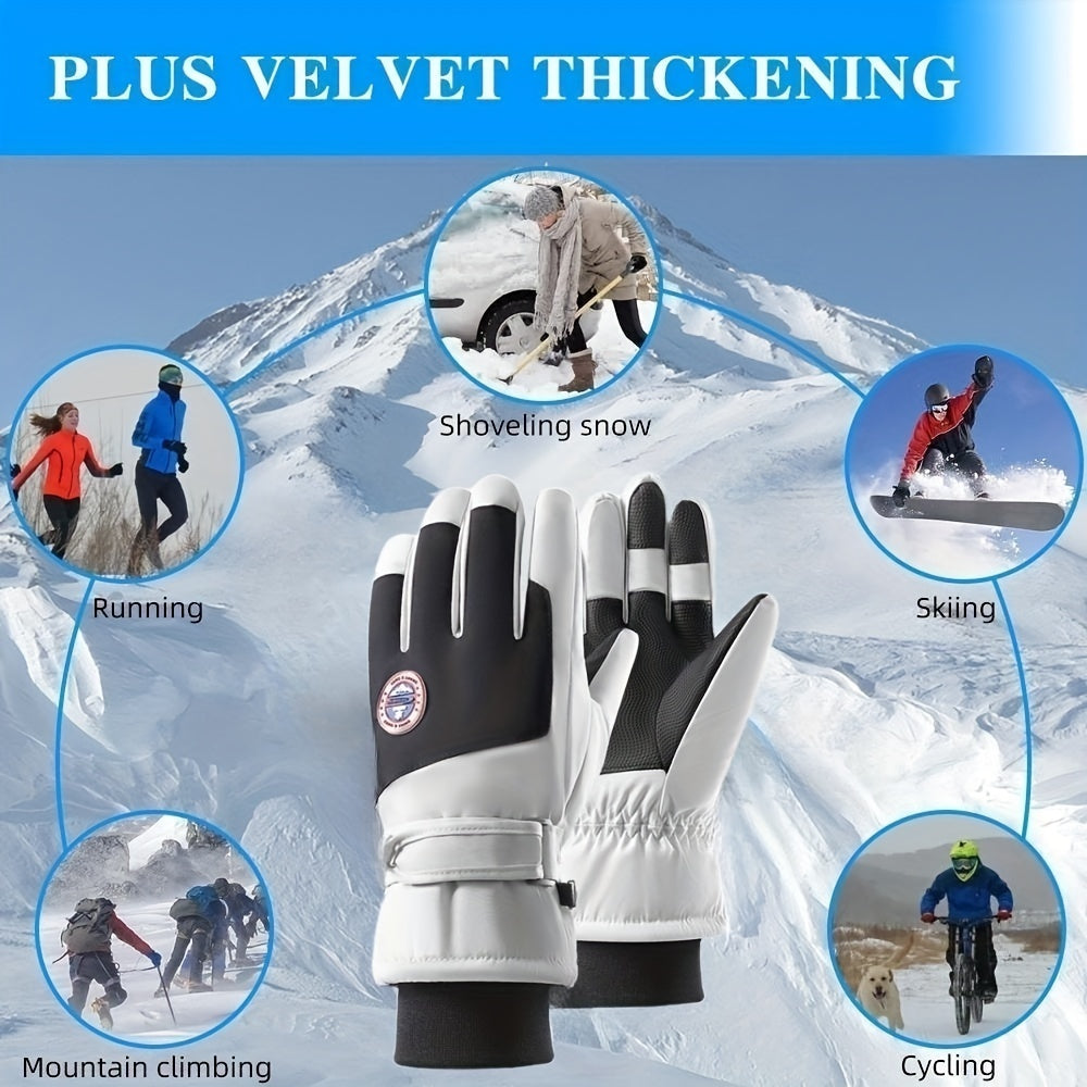 Winter Gloves Touch Screen Anti Slip Waterproof Windproof Warm Gloves