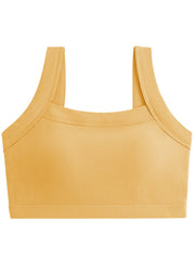 Summer Solid Sports Bra with Beauty Back Cami Workout Fitness Bra