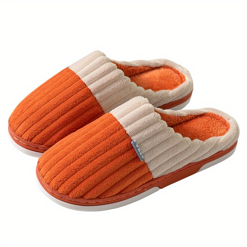 Women's Plush Lined Slippers Comfortable Closed Toe Slip On Shoes
