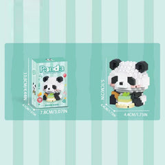 12pcs Panda Blocks Building Set - Ideal Gift for Halloween, Thanksgiving