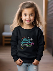 OERYUI Kids Christmas Cartoon Print Long Sleeve Sweatshirt Top