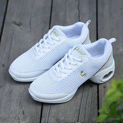 Arch Support Non Slip Dance Shoes Flying Woven Air Cushion