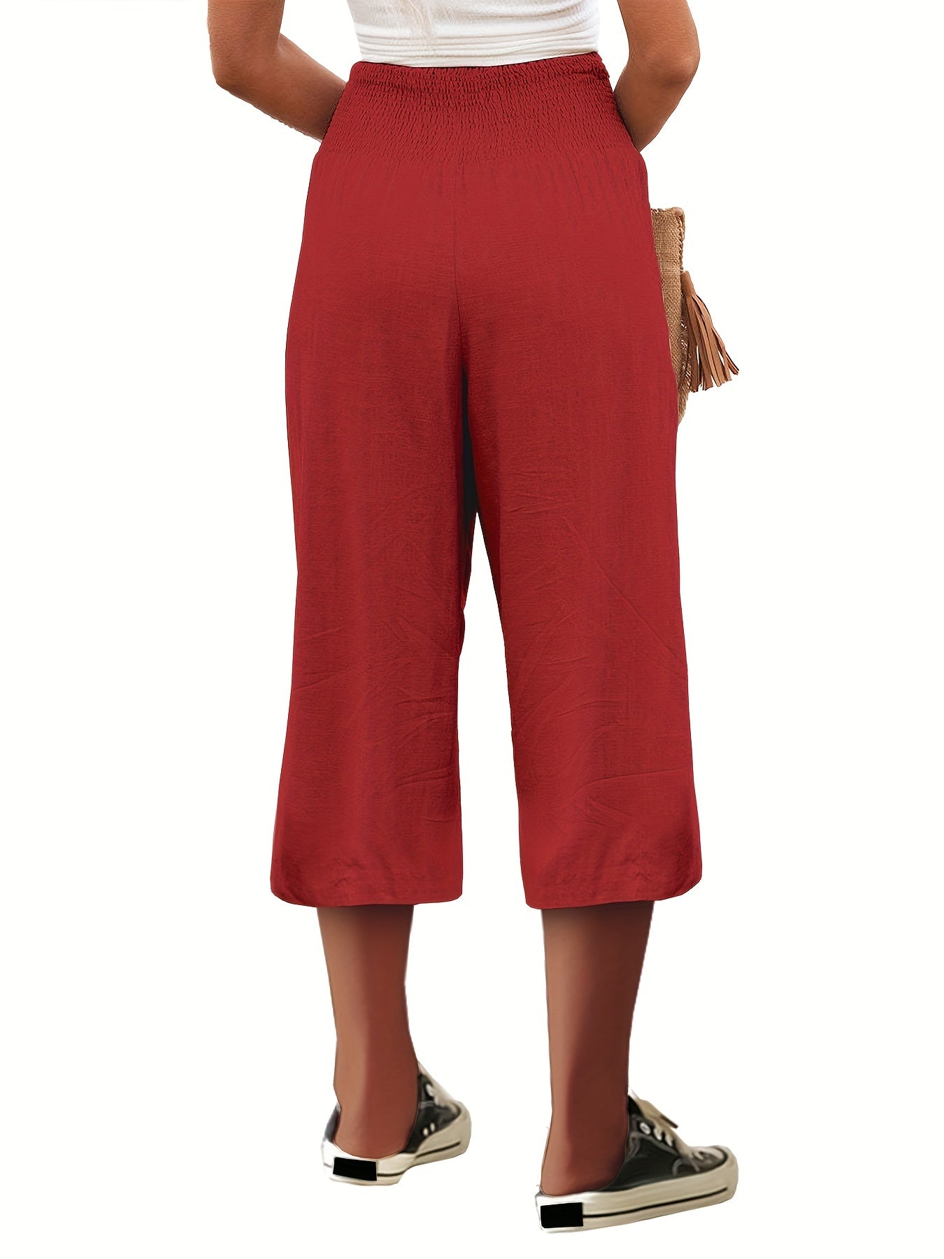 Casual Loose Wide Leg Capris Pants for Women