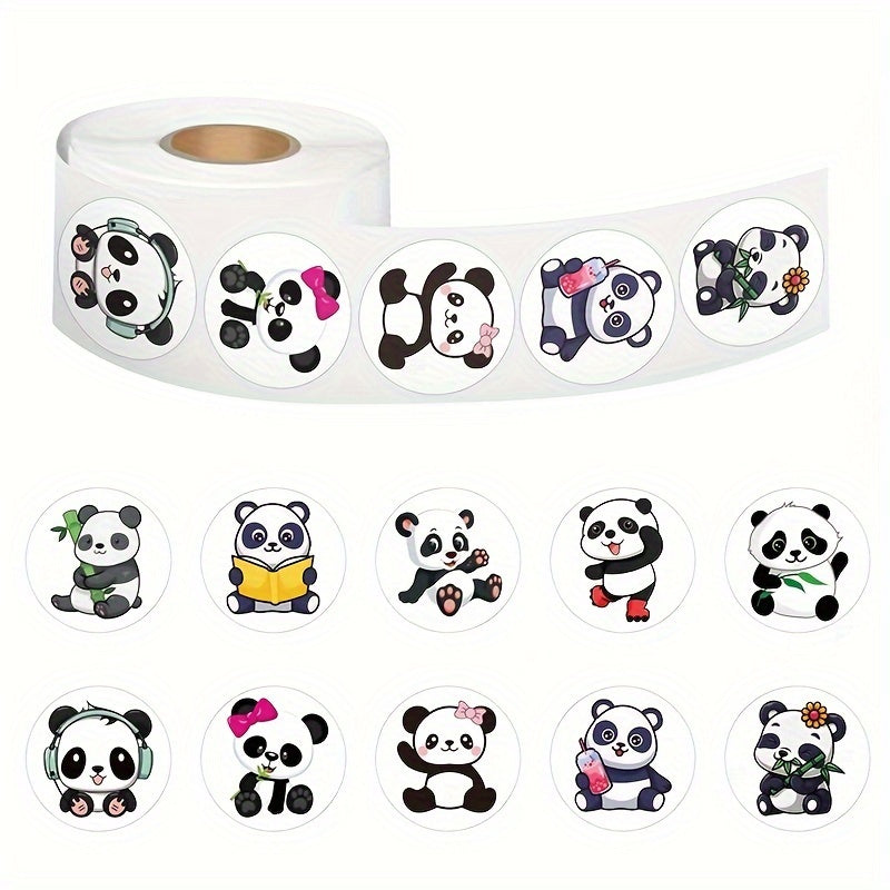 500pcs Cartoon Panda Animal Tape Decorative Luggage Mobile Phone Case Roll