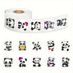 500pcs Cartoon Panda Animal Tape Decorative Luggage Mobile Phone Case Roll