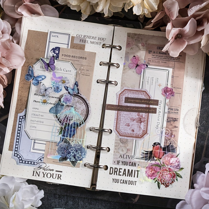 2pcs Butterfly Birdcage Stickers - Creative Wall Decor