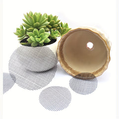 100pcs Flower Pot Hole Mesh Pad Prevent Soil Loss Anti Bonsai Pot Grid Mat
