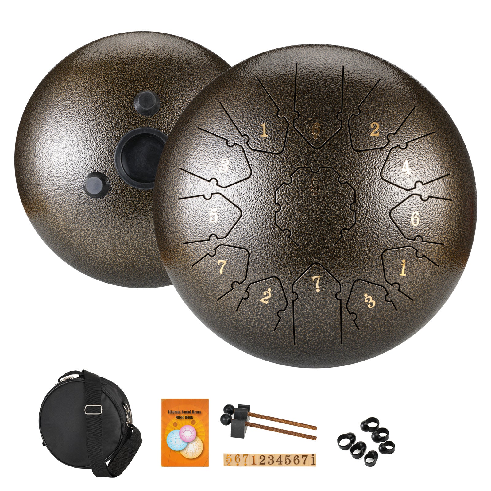 30 48 Cm 13 Note Steel Tongue Drum Handpan in C Key