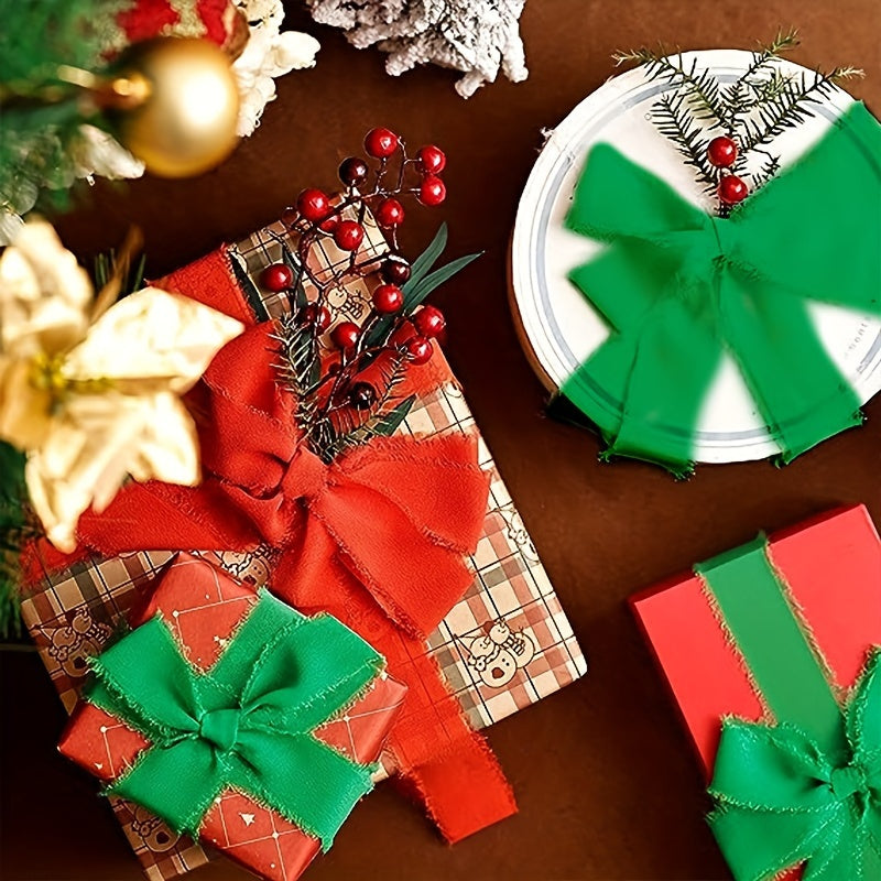 2pcs Christmas Ribbon DIY Christmas Tree Decorations Home Decor