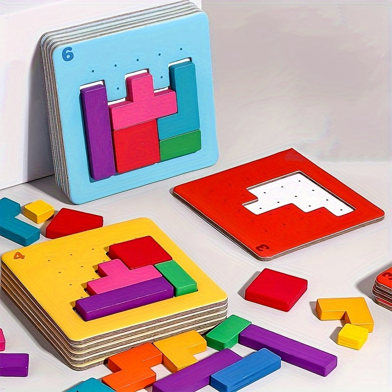 Interactive Geometric Jigsaw Puzzle Toy Game Educational Tabletop Christmas Gift