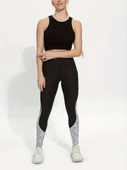 Leopard Print Slimming Yoga Pants High Stretch Slim Fit Workout