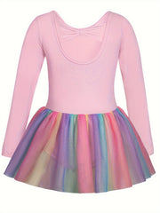 Unicorn Print Rainbow Tutu Ballet Leotard