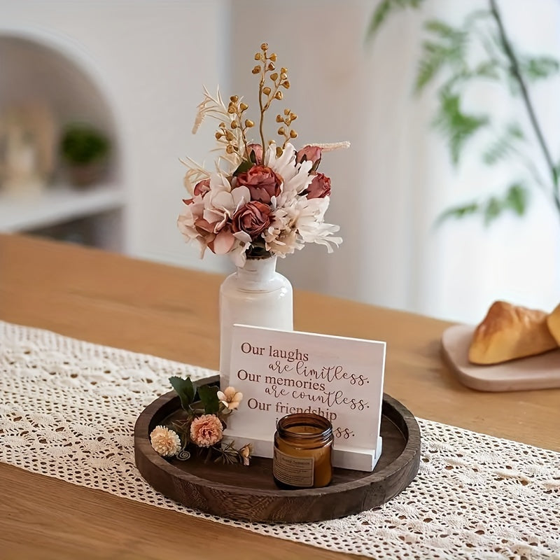 Wooden Storage Tray Candles Pallet Home Decor Storage Supplies
